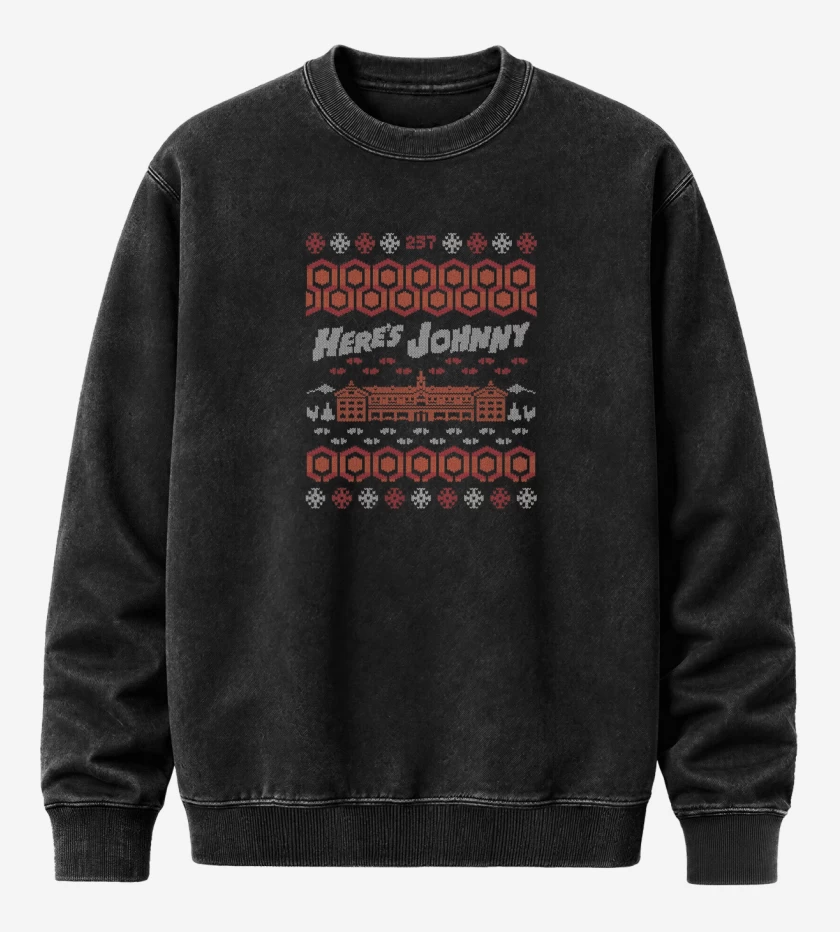 Poleron Polo Acid Wash Negro de HERES JOHNNY PUNTO LANA 