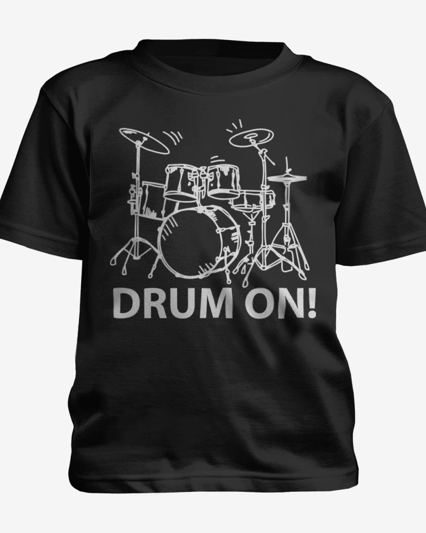 Polera de niño Negro de Drum ON!