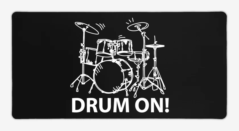 Mouse pad Gamer Negro de Drum ON!
