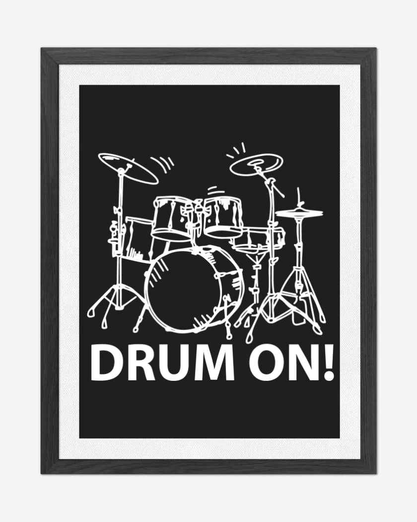Cuadro decorativo Negro de Drum ON!