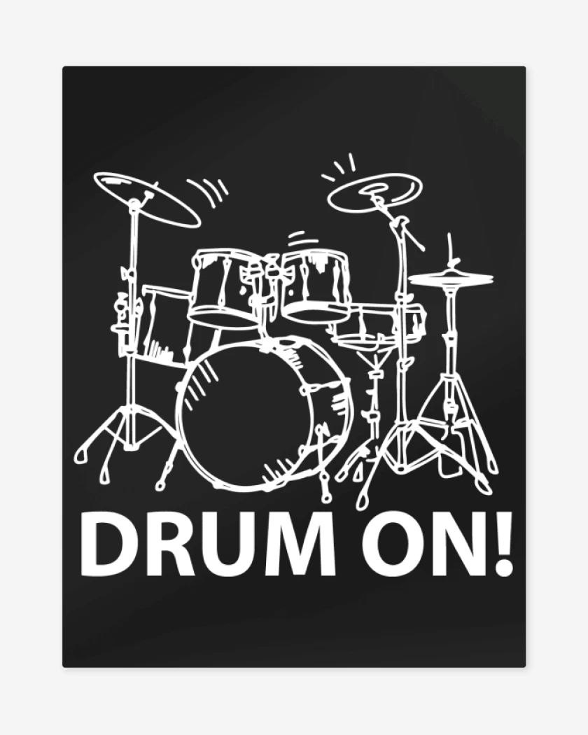 Print metalico Negro de Drum ON!