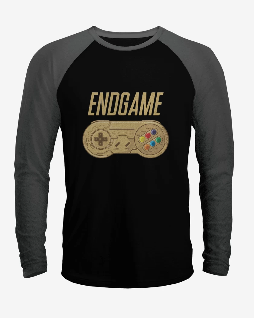 Polera Raglan Negro / Negro Heather de Control endgame