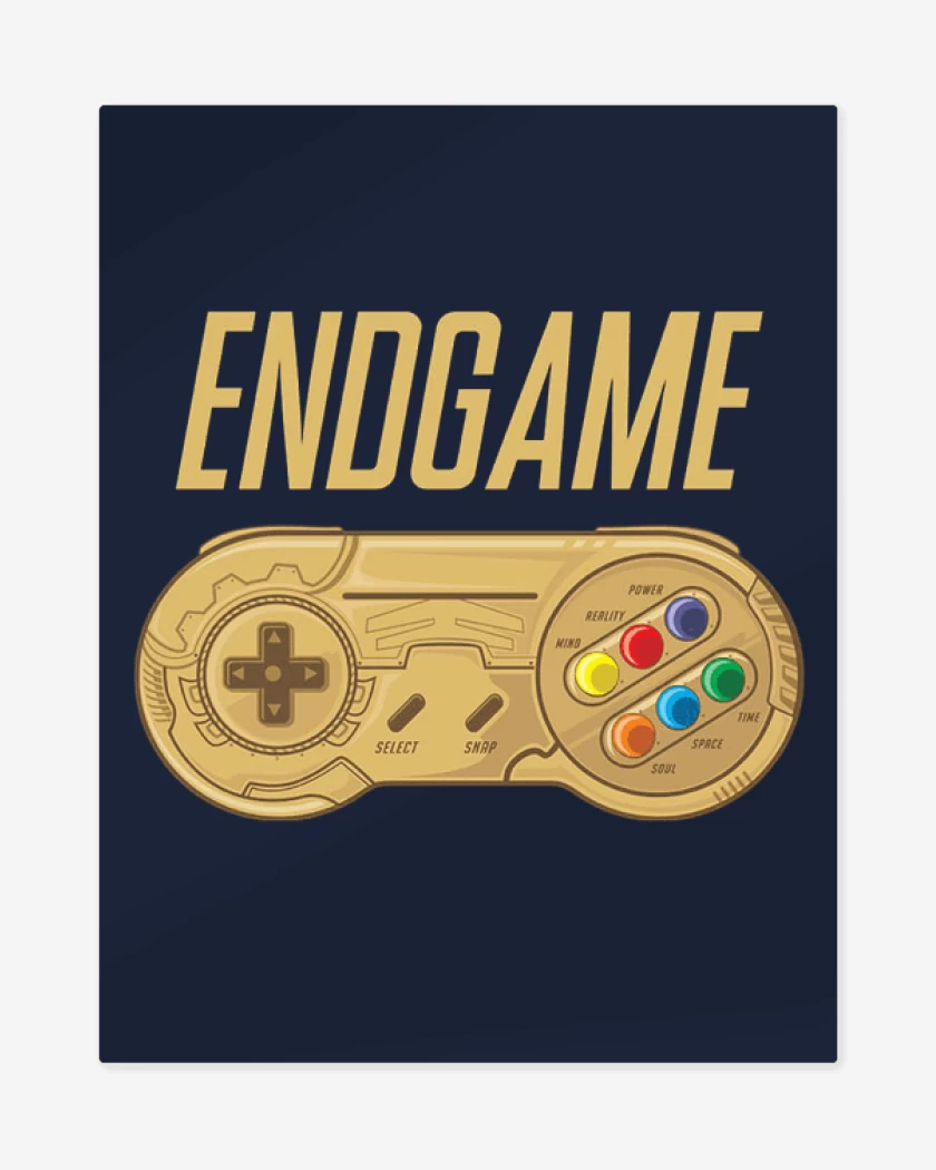 Print metalico Azul Marino de Control endgame