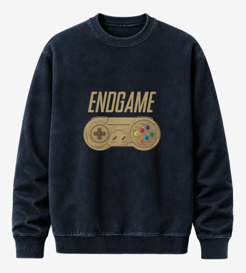 Poleron Polo Acid Wash Azul Marino de Control endgame