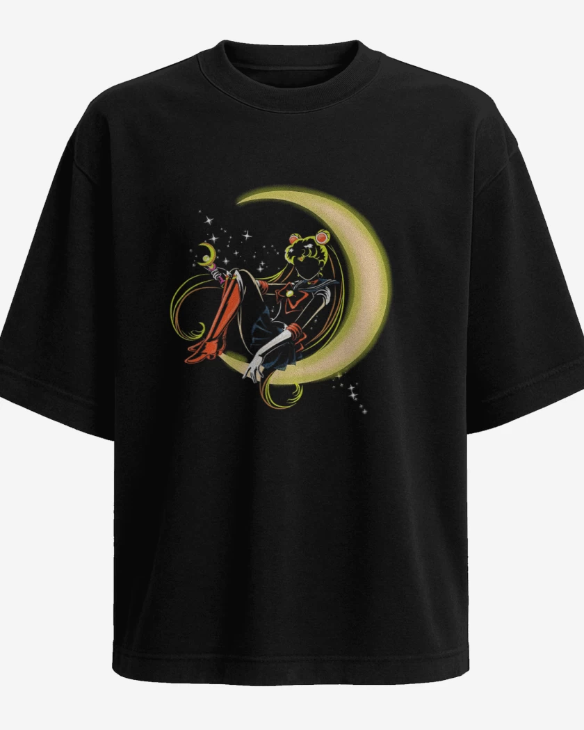 Polera Oversize Negro de sailormoon 5