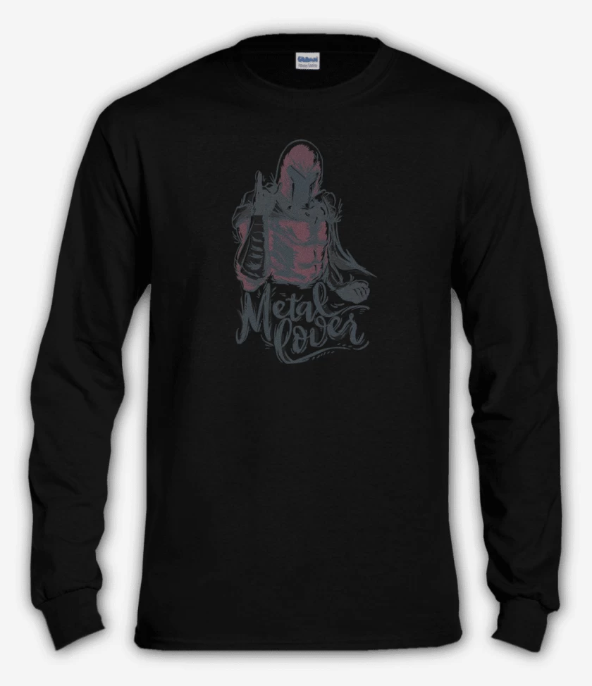 Polera manga larga Negro de Metal lover