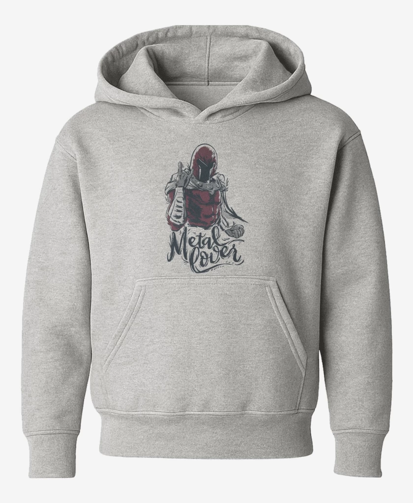 Poleron de niño Gris Melange de Metal lover