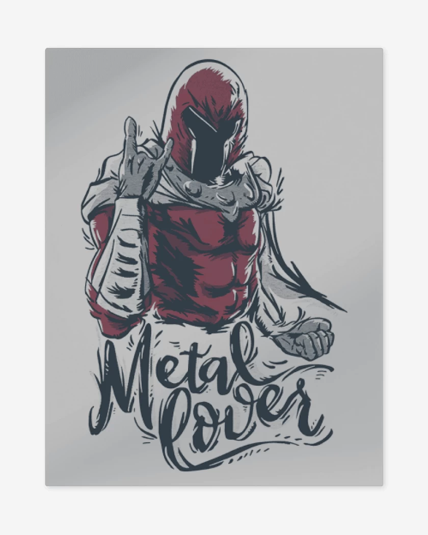 Print metalico Gris Melange de Metal lover
