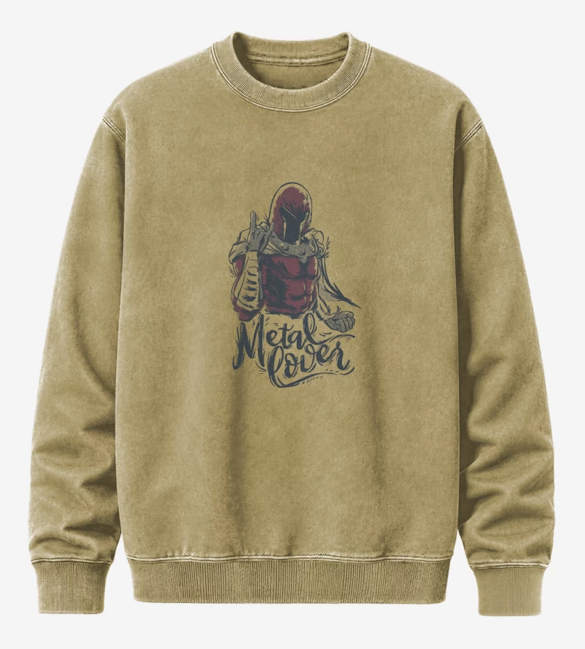 Poleron Polo Acid Wash Beige de Metal lover