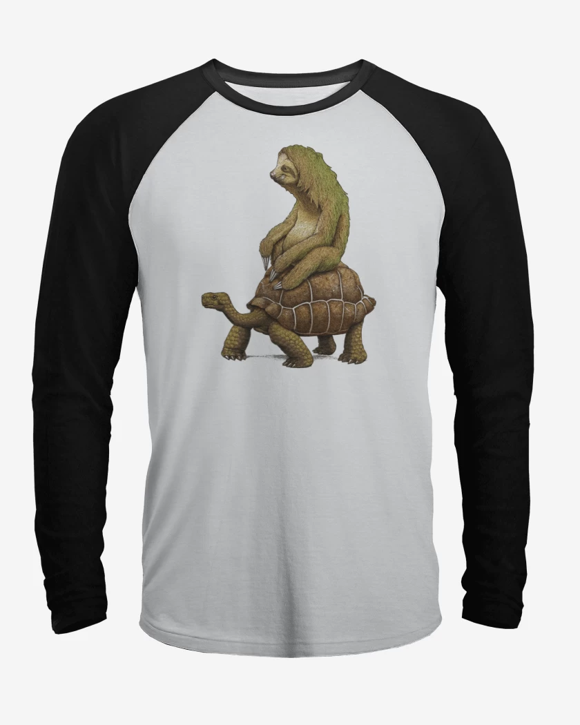 Polera Raglan Blanco / Negro de Peretortu