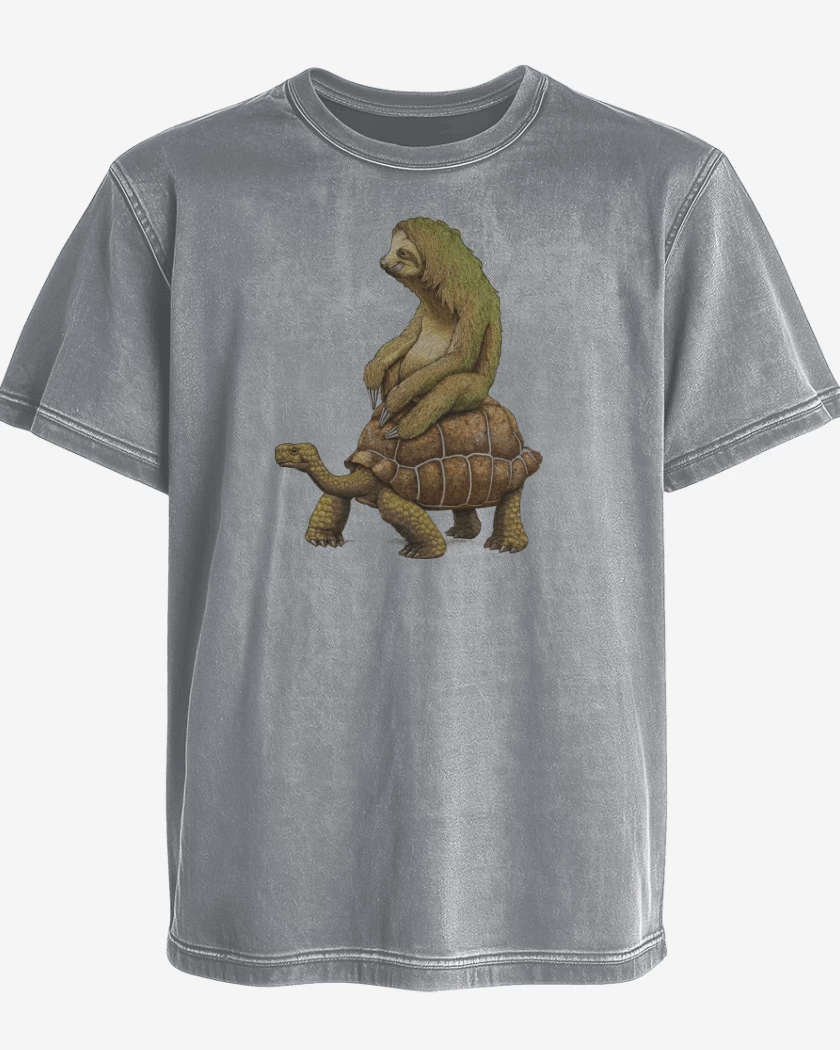 Polera desgastada Gris Melange de Peretortu