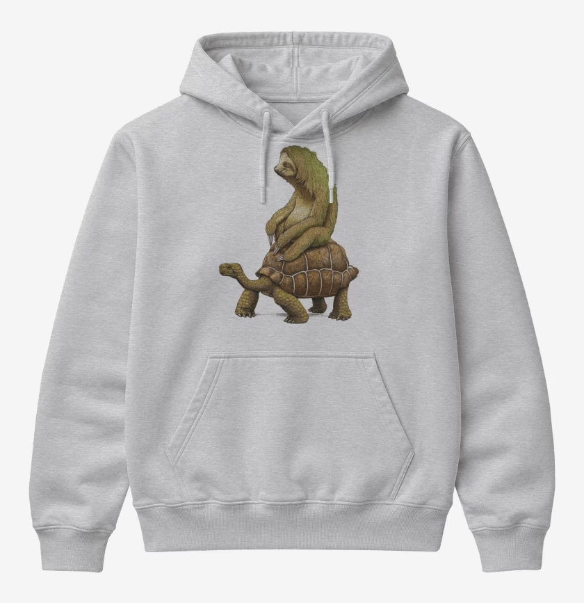 Poleron Canguro básico Gris Melange de Peretortu