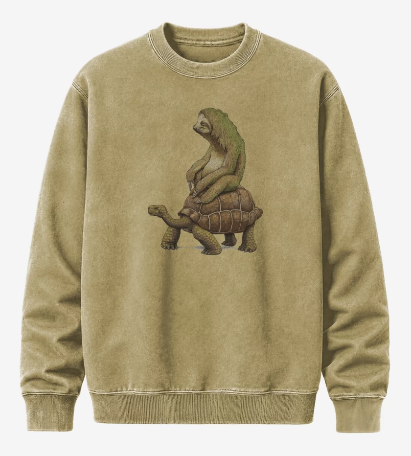 Poleron Polo Acid Wash Beige de Peretortu