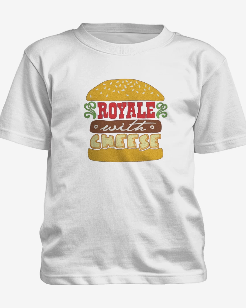 Polera de niño Blanco de Royal con queso 