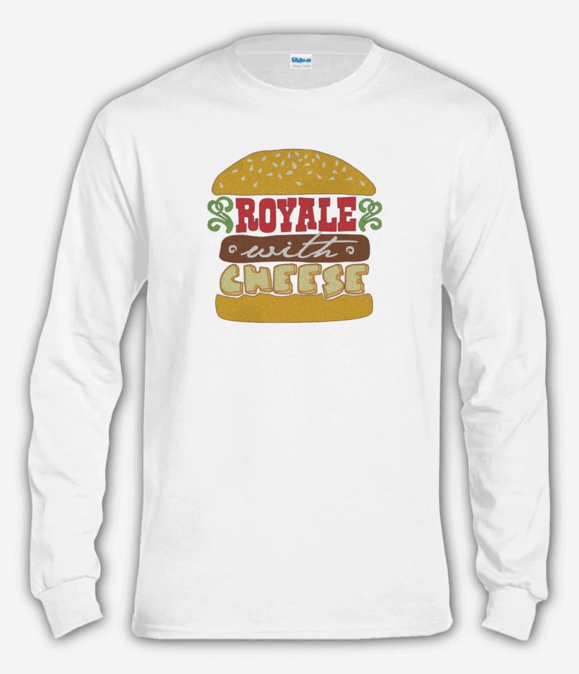 Polera manga larga Blanco de Royal con queso 