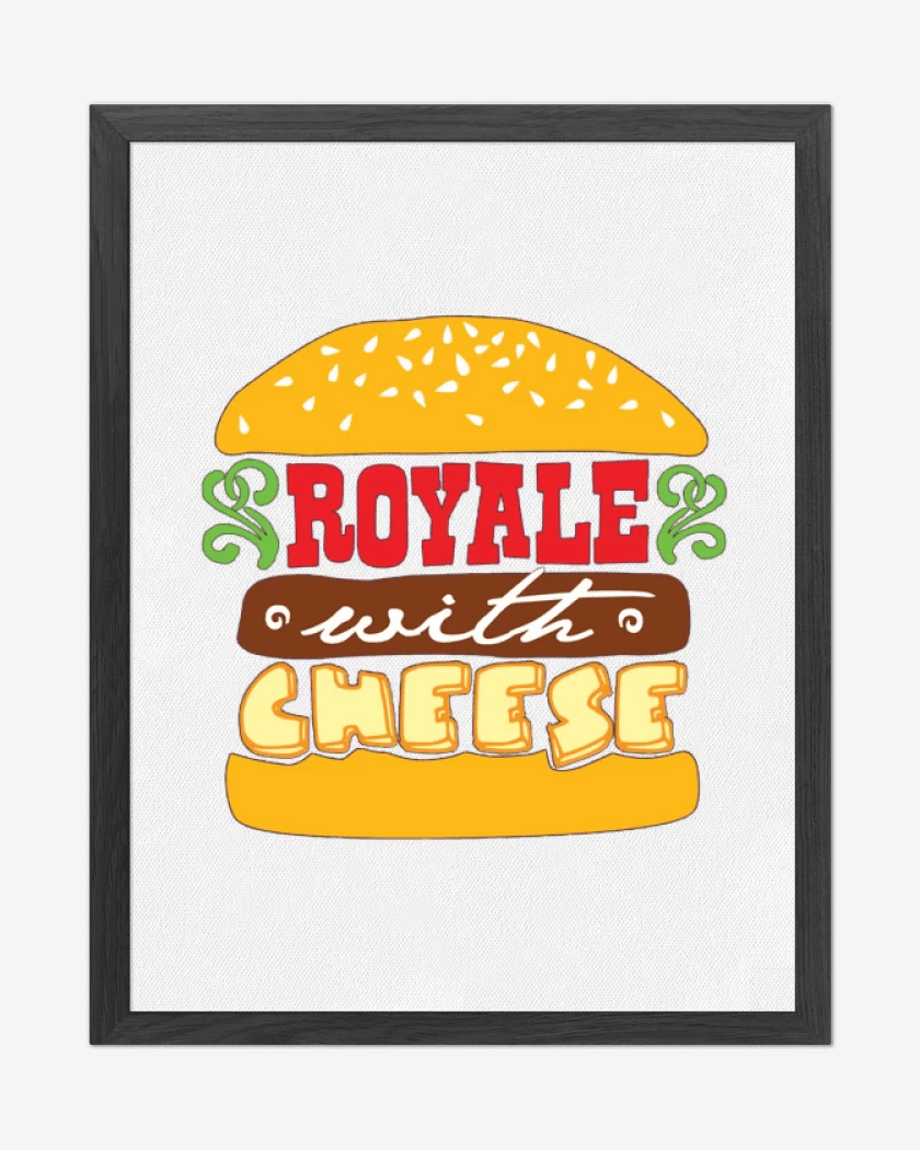 Cuadro decorativo Blanco de Royal con queso 