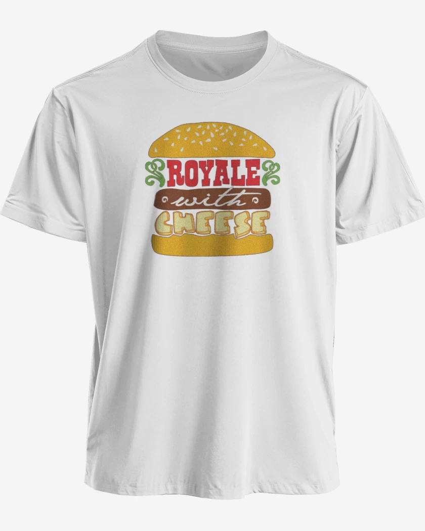 Polera premium Blanco de Royal con queso 