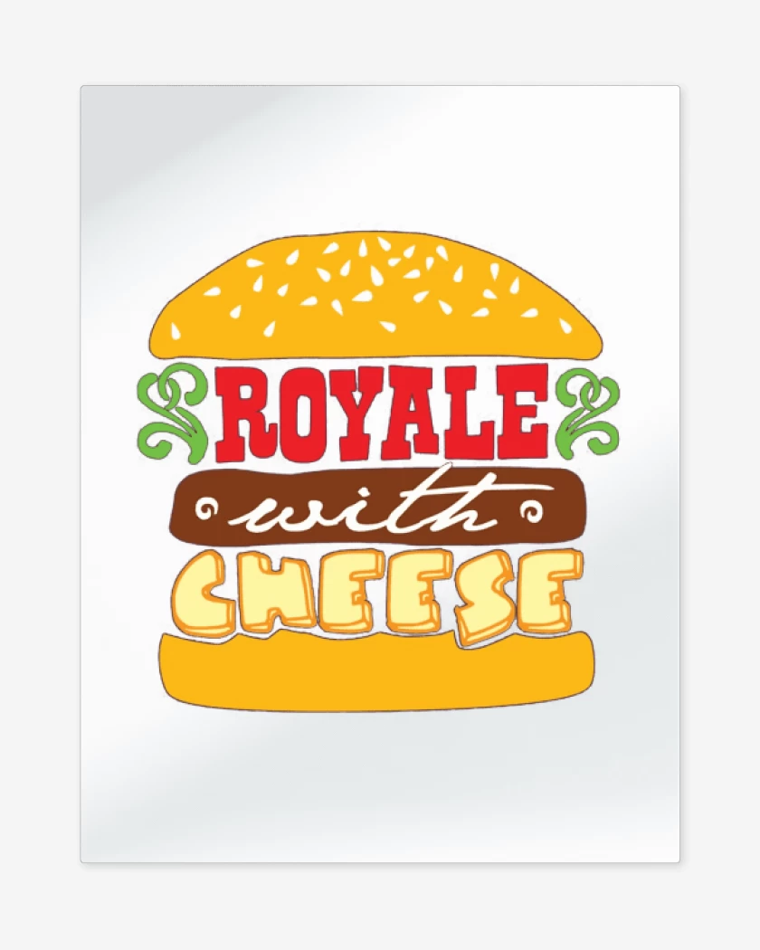 Print metalico Blanco de Royal con queso 