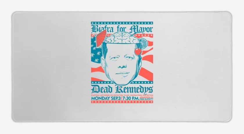 Mouse pad Gamer Blanco de Dead Kennedys afiche 1979
