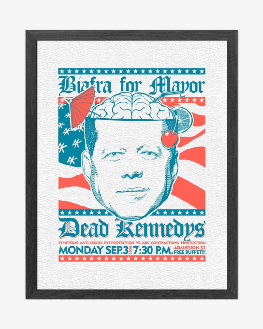 Cuadro decorativo Blanco de Dead Kennedys afiche 1979