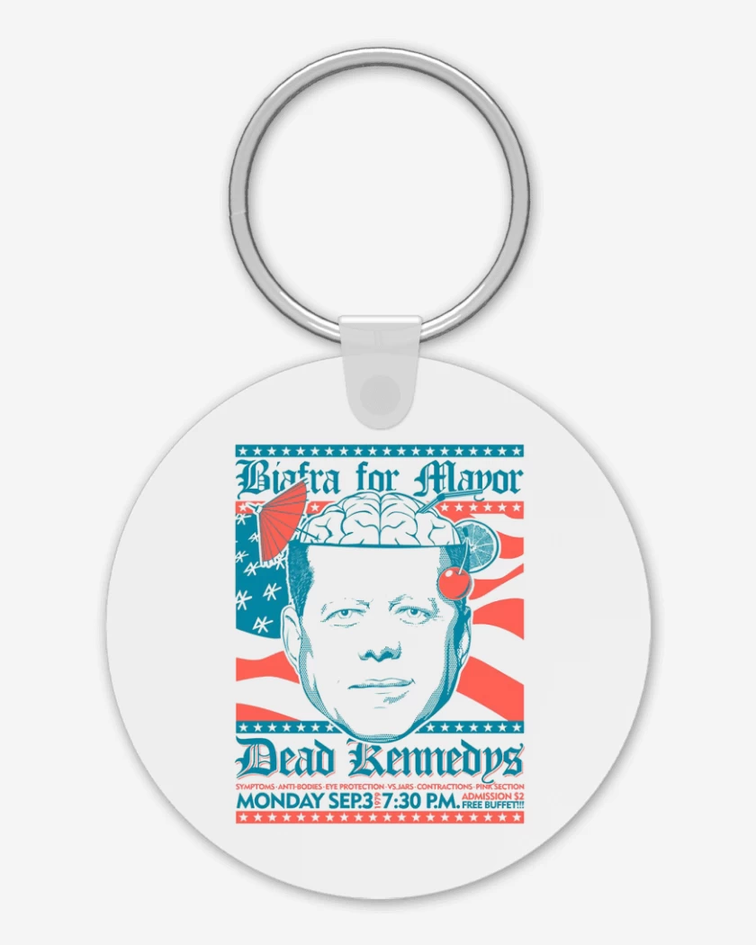 Llavero Blanco de Dead Kennedys afiche 1979