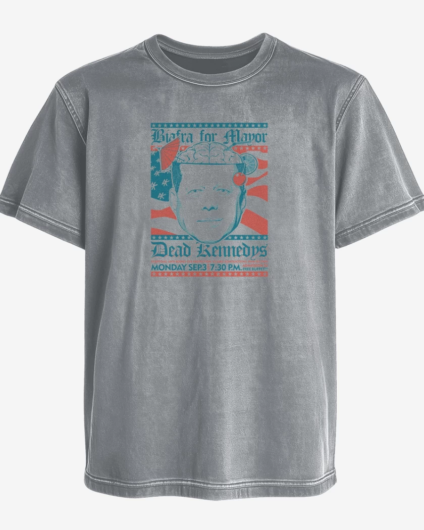 Polera desgastada Gris Melange de Dead Kennedys afiche 1979