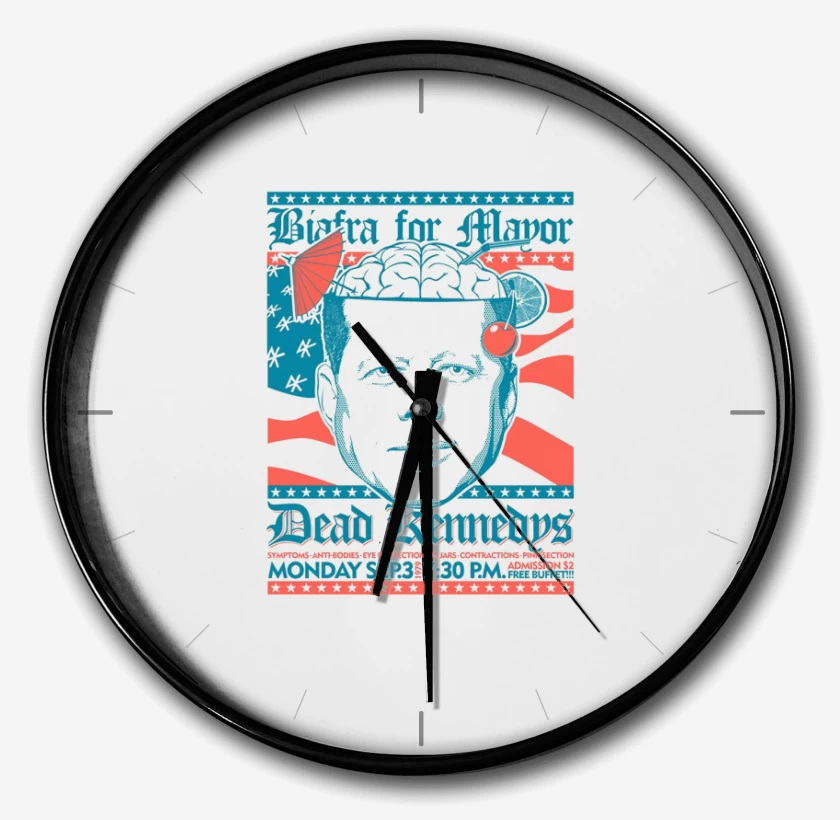 Reloj Blanco de Dead Kennedys afiche 1979