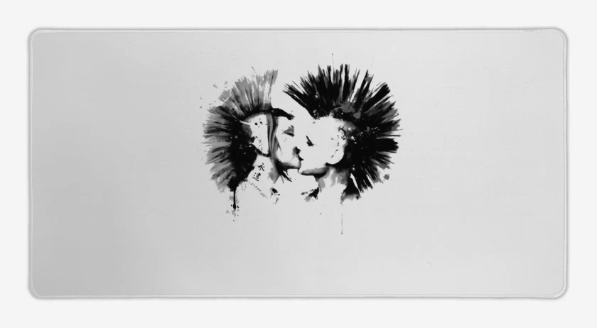 Mouse pad Gamer Blanco de Punk Love 