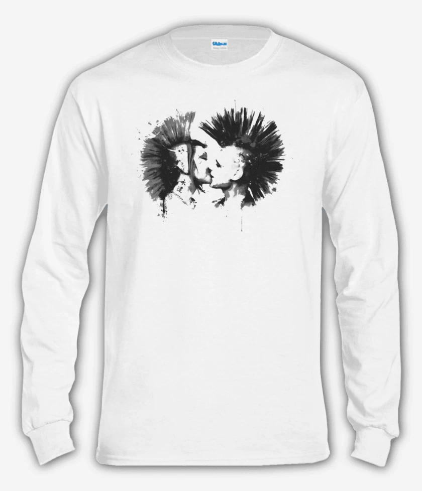 Polera manga larga Blanco de Punk Love 