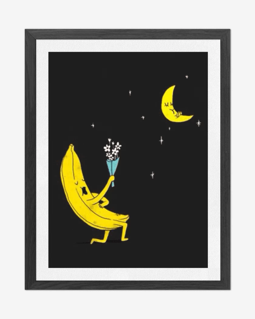 Cuadro decorativo Banana enamorada 