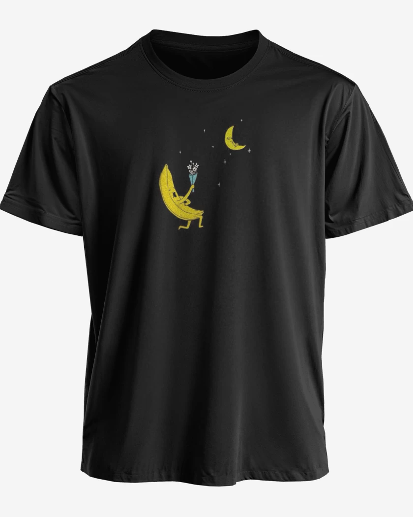 Polera premium Negro de Banana enamorada 