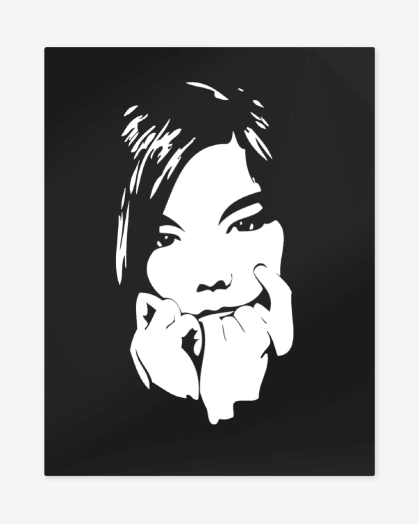 Print metalico Negro de BJORK 