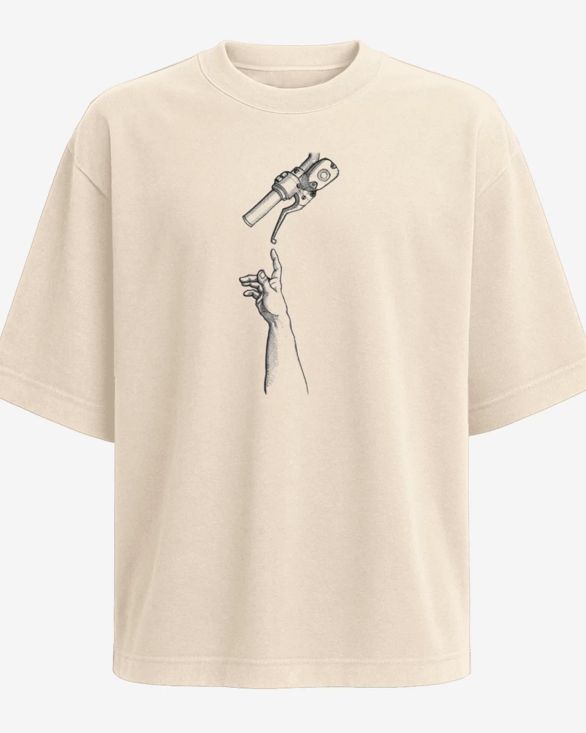 Polera Oversize Beige de Creacion de Adán Cleta 