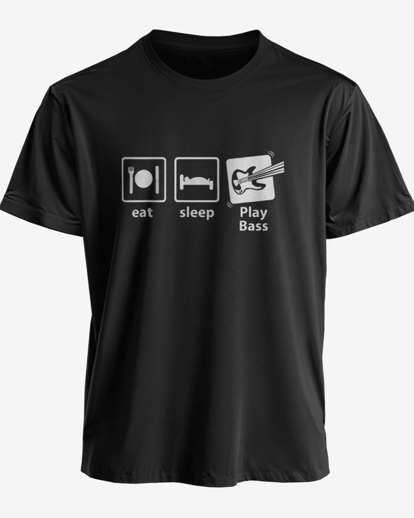 Polera premium Negro de Eat Sleep Play Bass