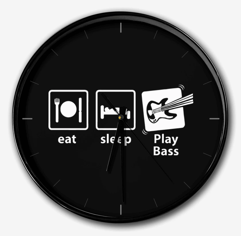 Reloj Negro de Eat Sleep Play Bass