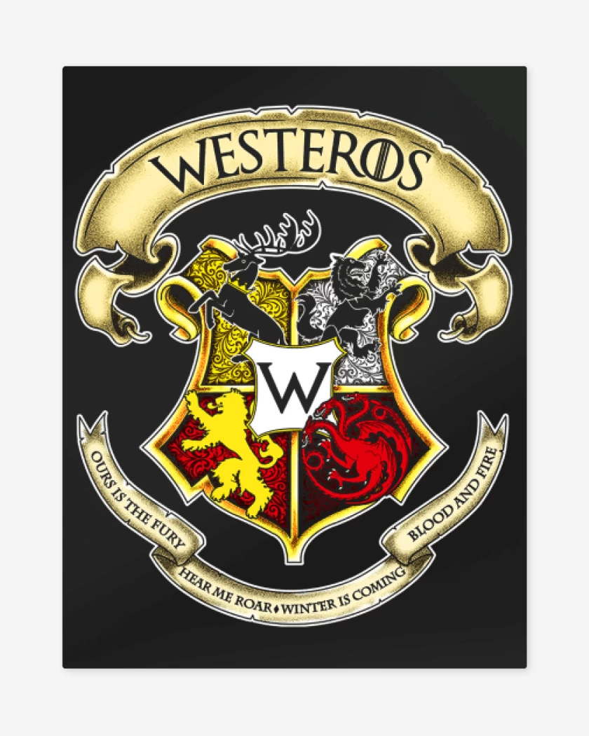 Print metalico Negro de Westeros