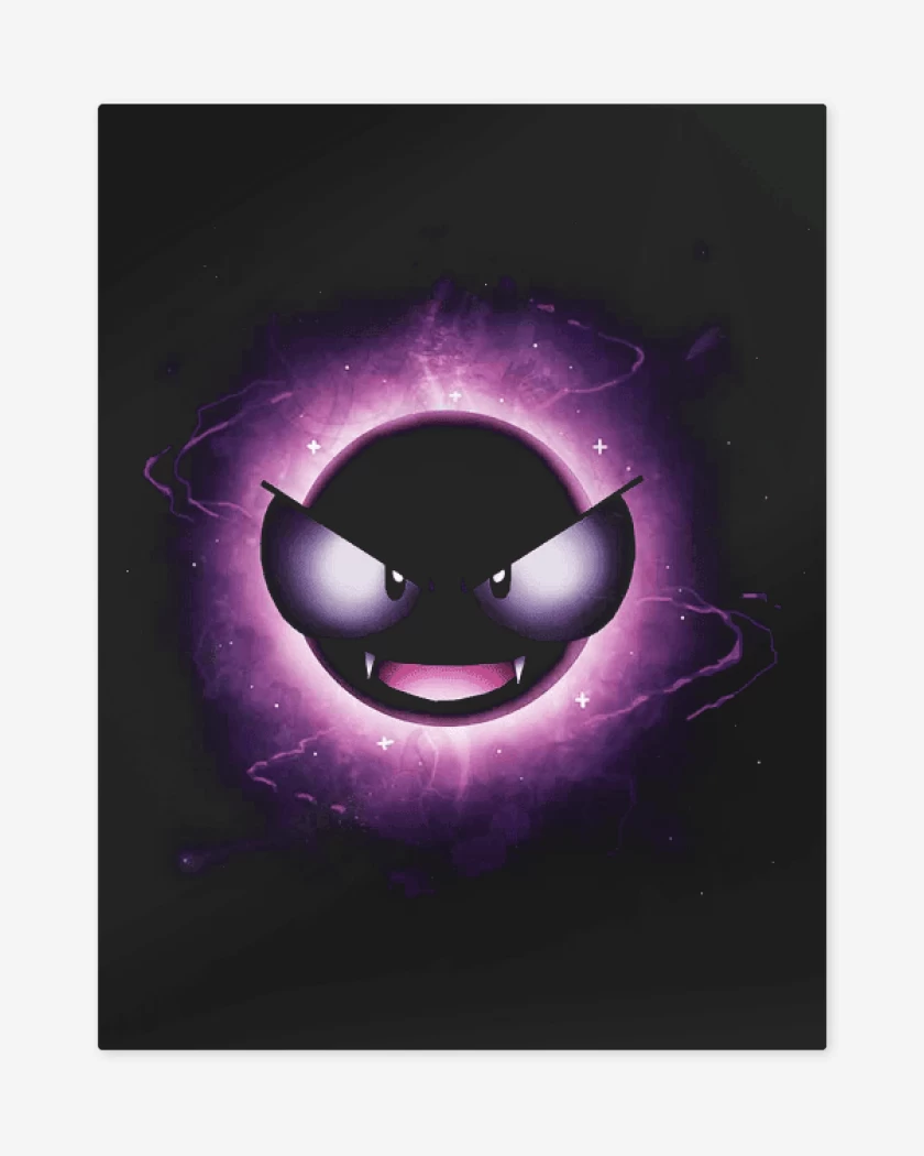 Print metalico Negro de Gastly