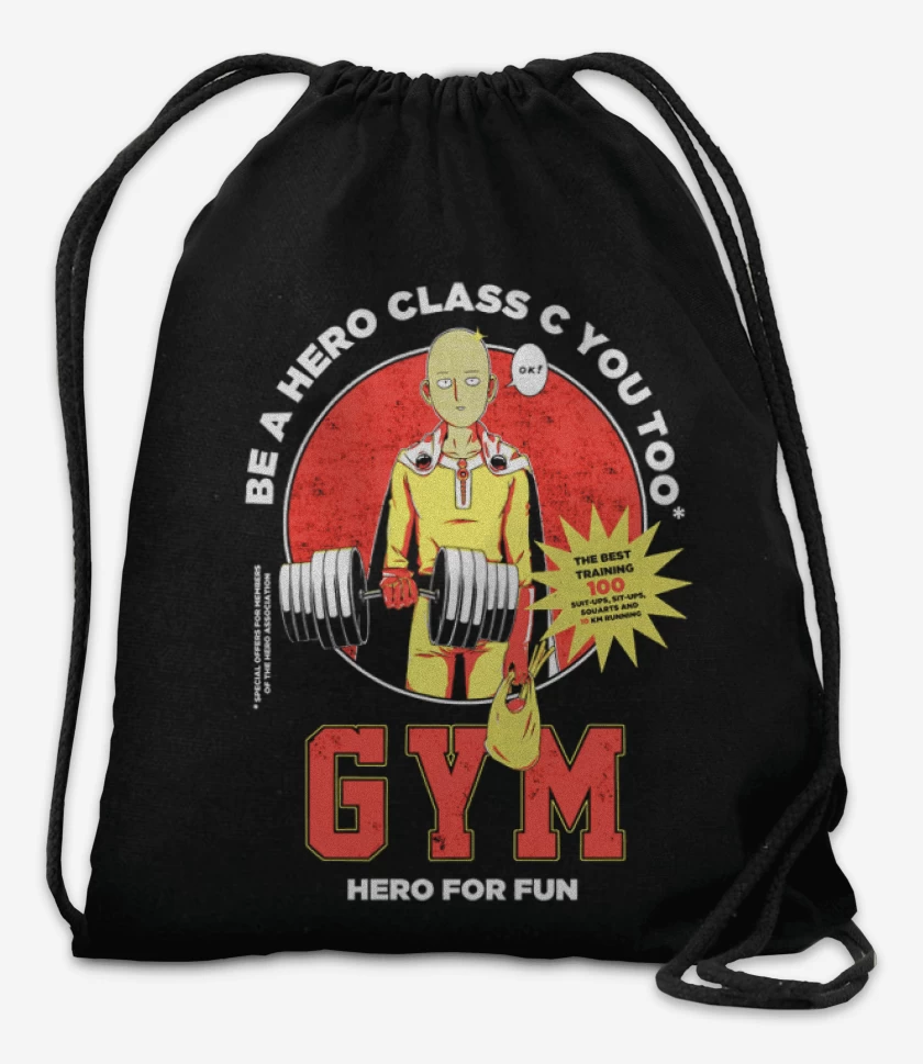Mochila Negro de Saitama hero gym