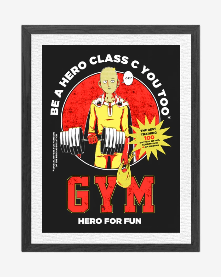 Cuadro decorativo Saitama hero gym