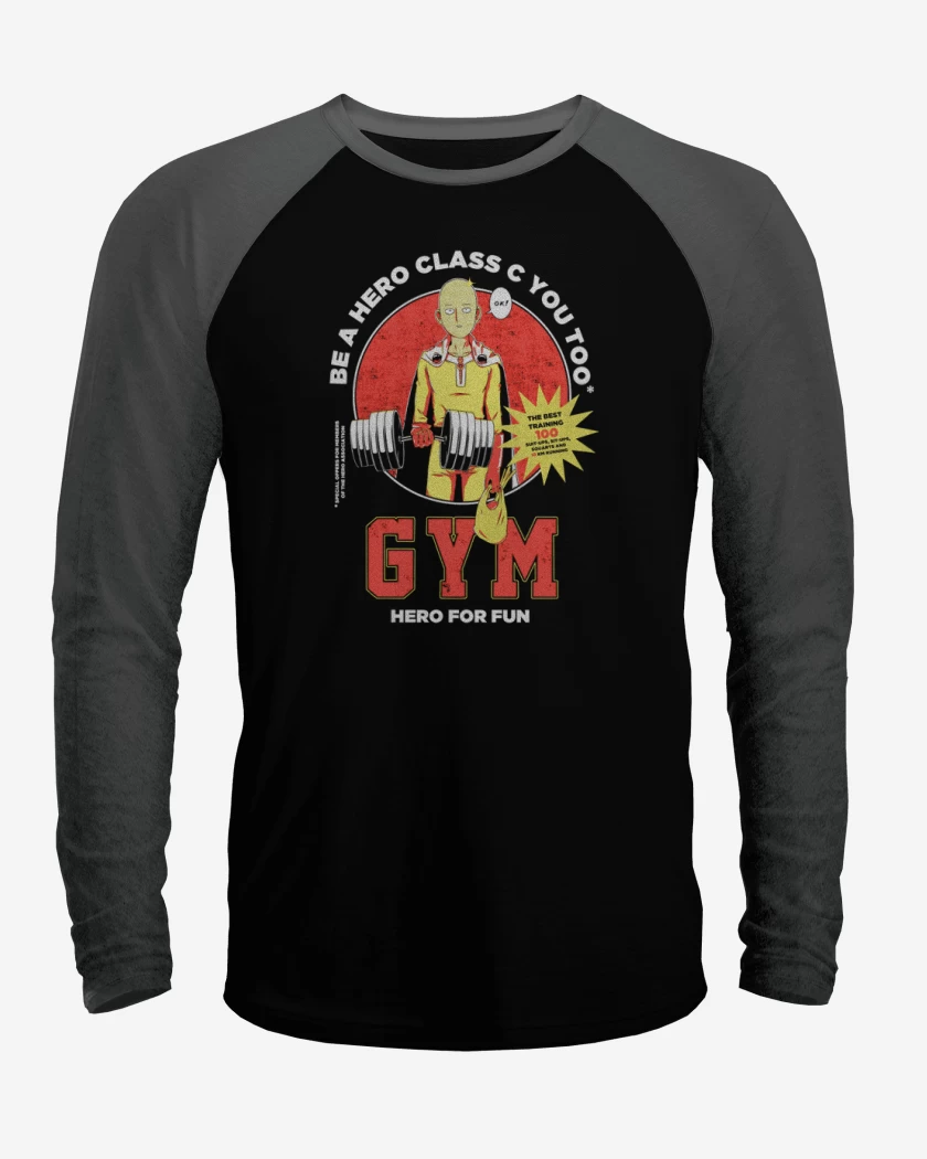 Polera Raglan Saitama hero gym