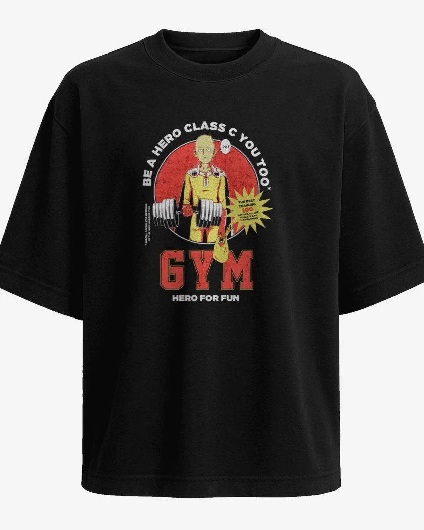 Polera Oversize Saitama hero gym
