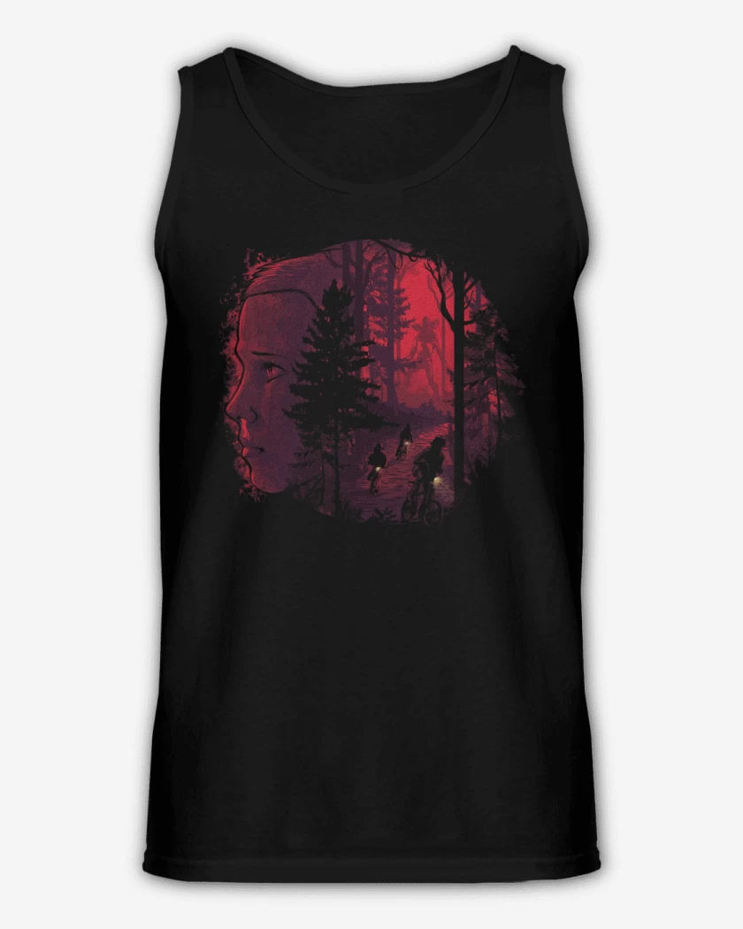 Sudadera Negro de Stranger things bosque