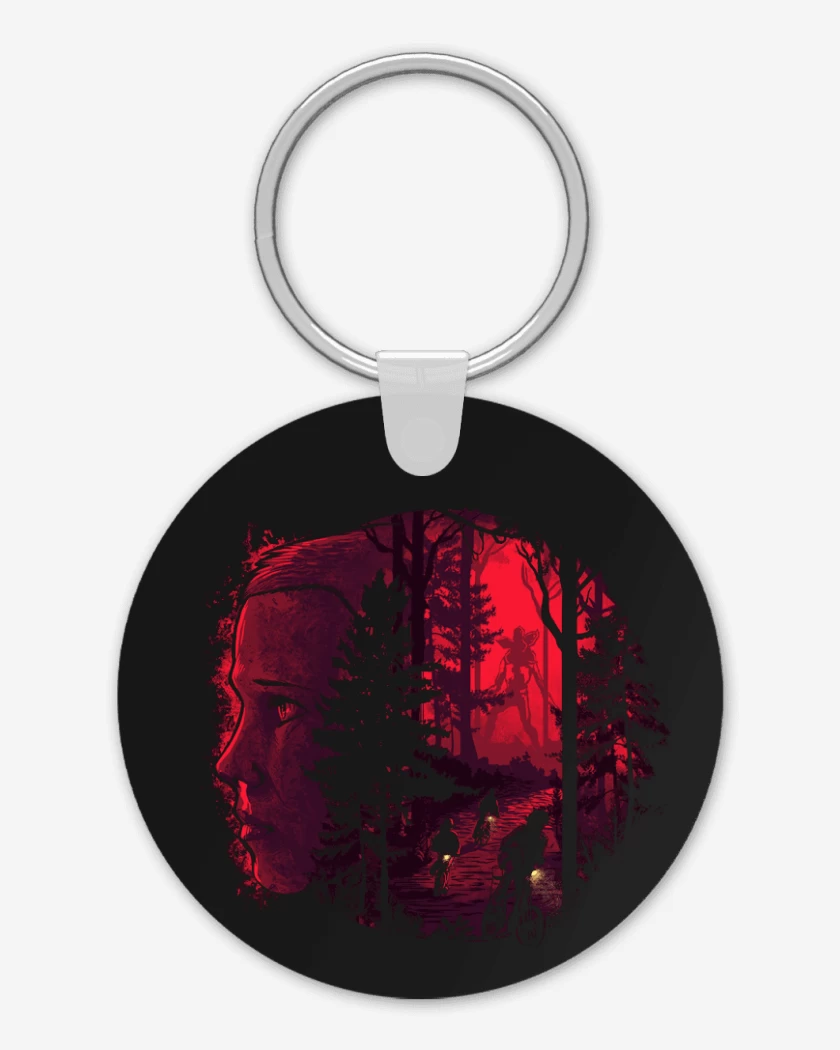 Llavero Negro de Stranger things bosque