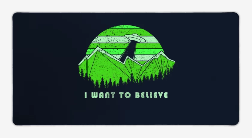 Mouse pad Gamer Azul Marino de I want to believe 
