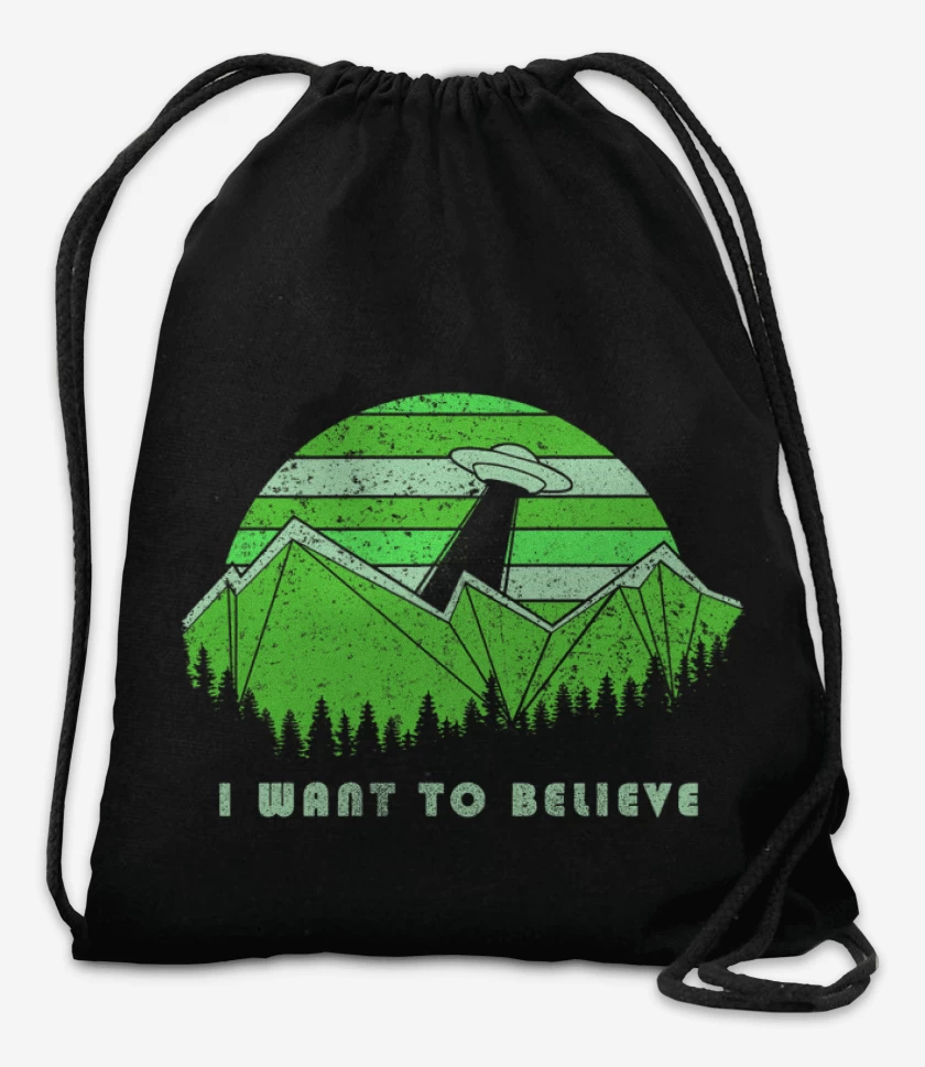 Mochila Negro de I want to believe 