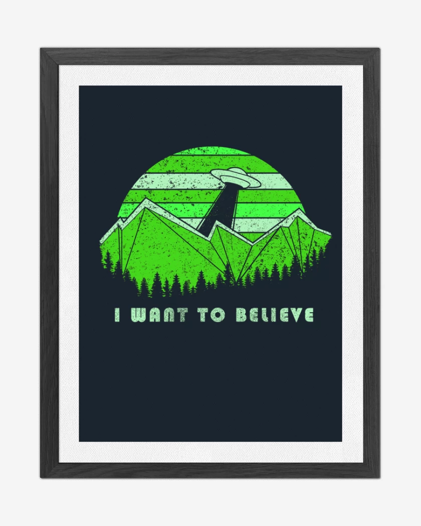 Cuadro decorativo Azul Marino de I want to believe 