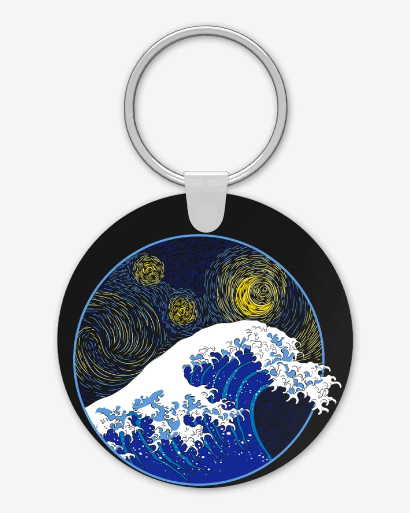 Llavero La gran ola starry night