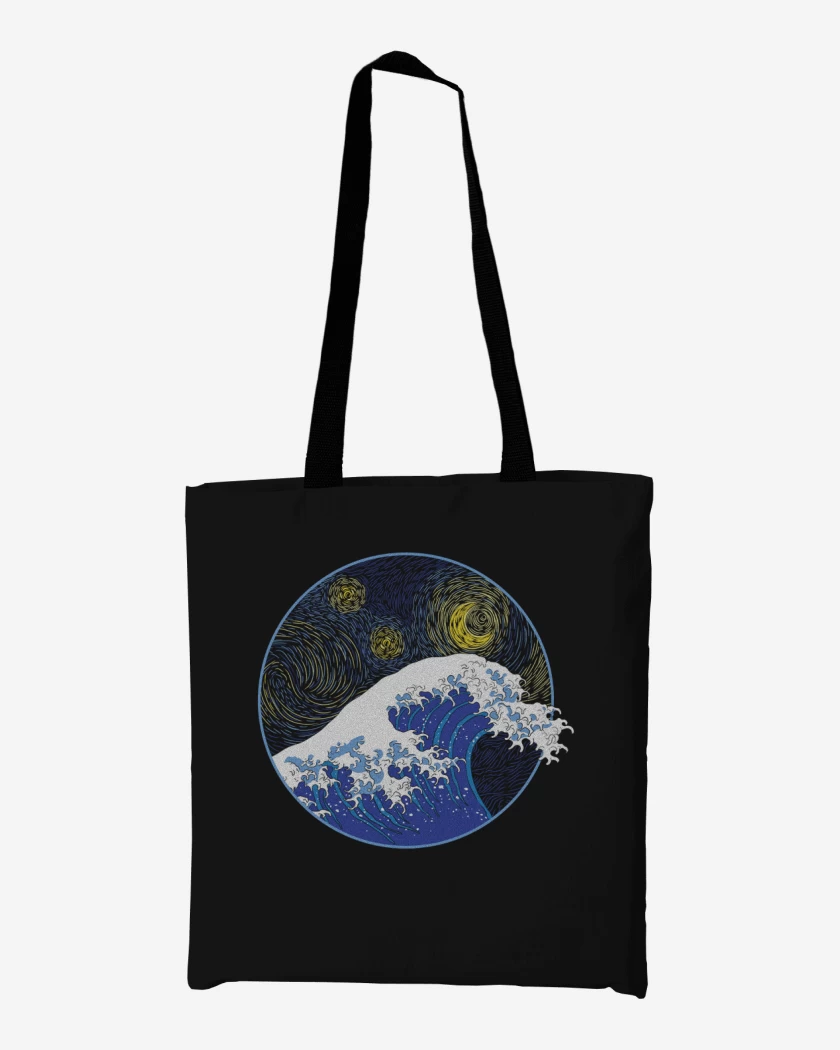 Totebag La gran ola starry night