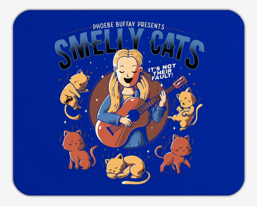 Mousepad Azul Marino de Phoebe smelly cat