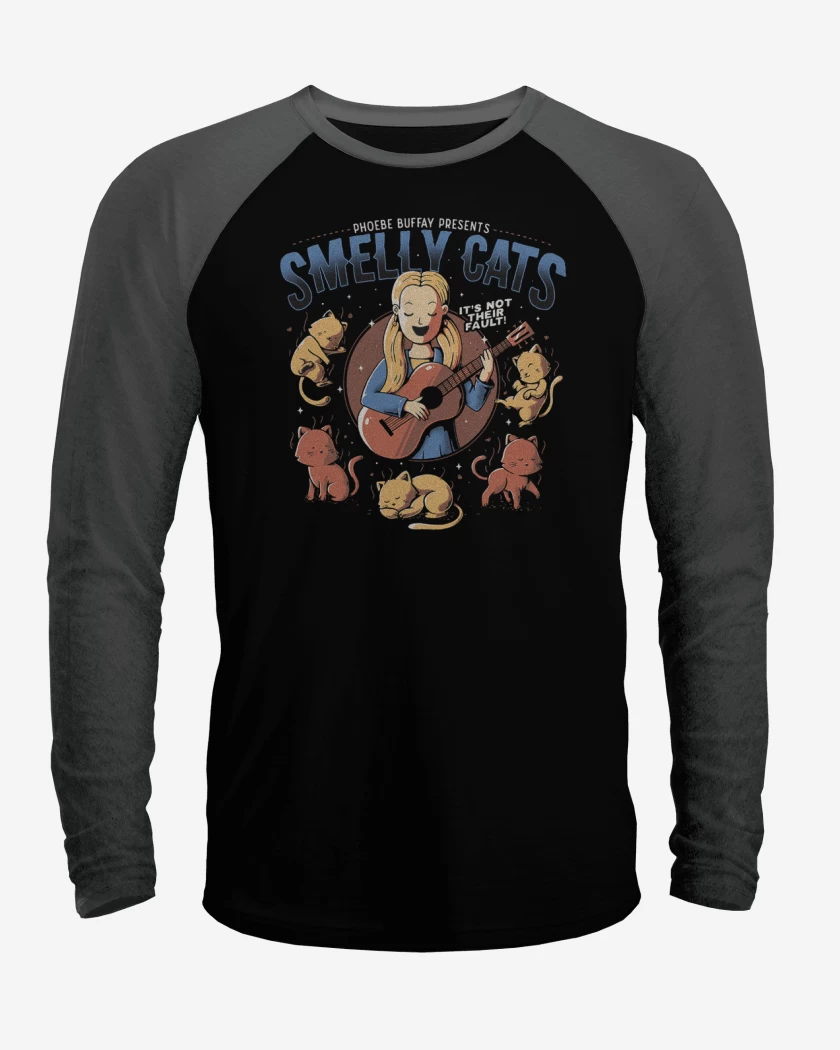 Polera Raglan Negro / Negro Heather de Phoebe smelly cat
